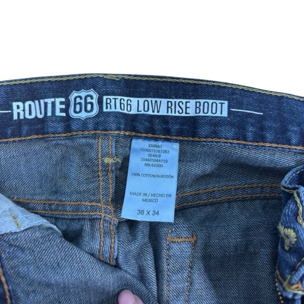Route 66 Mens RT66 Low Rise Bootcut‎ Jeans 36x34 Denim Pants 5-Pocket Style #682